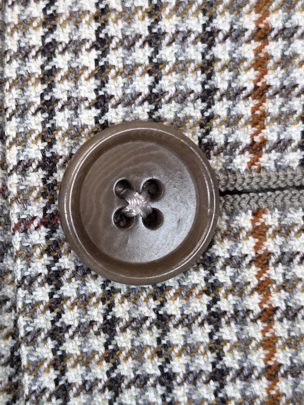 Brooks Brothers Men's 40S‎ Wool Houndstooth Blazer - Tan & Brown - Picture 8 of 12